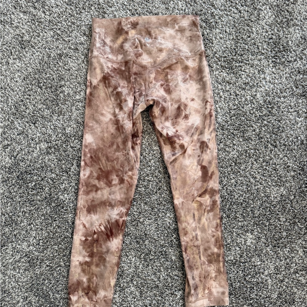 lululemon athletica Tie-Dye Brown Leggings
